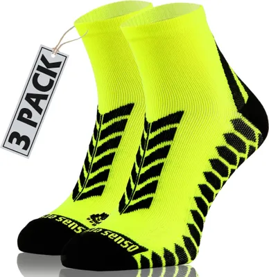 Produktbild von Sesto Senso Sportsocken – Bequeme, atmungsaktive Socken – Unisex für Damen und Herren, Größe 39-42, Gelb - 3er-Pack
