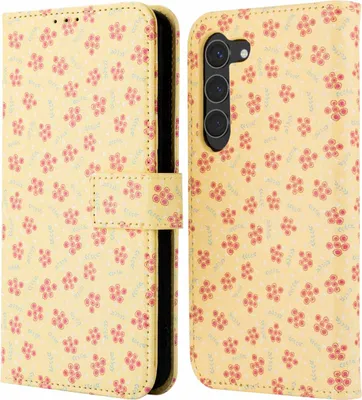 Produktbild von imoshion Design Klapphülle Samsung Galaxy S23 - Sunny Yellow Petite Flowers
