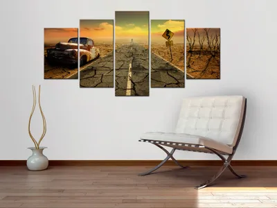 Zdjęcie produktu dla Obraz akustyczny samochód 200x100 cm obrazy pianka akustyczna wysokowydajny pochłaniacz dźwięku izolacja akustyczna płótno 5 szt fototapeta akustyka pomieszczenia izolacja akustyczna 020112-22