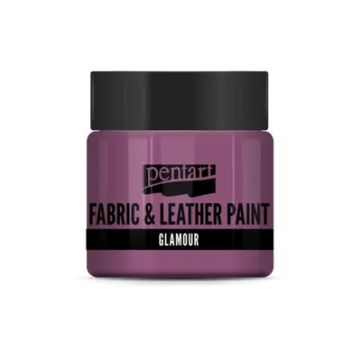 Immagine prodotto di PENTART Vernice per tessuti e pelle Glamour, 50 ml, rosa argentato