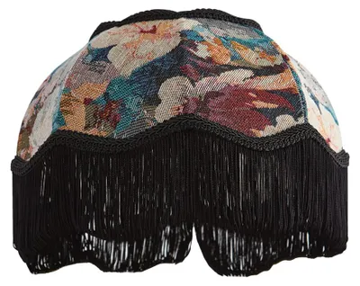 Produktbild von STOfflampenschirm Blumendesign mit Weißer Innenseite 31,5 15 14 Heritage