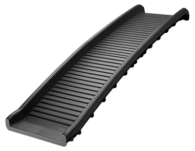 Produktbild von Wiltec Hunderampe faltbar, 156 x 40 cm, geklappt 79 x 40 cm, aus Kunststoff, rutschsicher, Traglast bis zu 90 kg, Haustierrampe