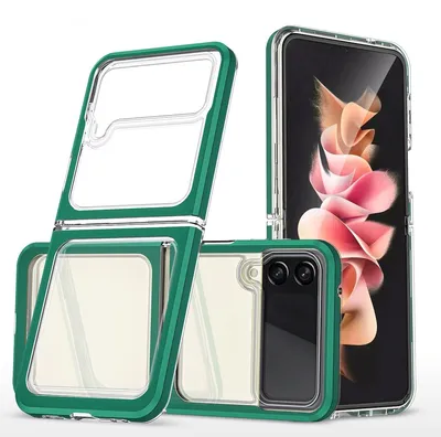 Obrázek produktu pro Pro Samsung Galaxy Z Flip4 Clear Acrylic + PC + TPU Nárazuvzdorné pouzdro na ochranu telefonu