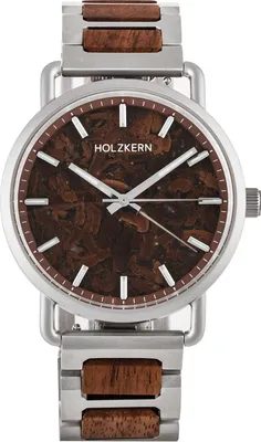 Holzkern Unisex-Uhr Quarz Espressino Kaffee/Walnuss 1