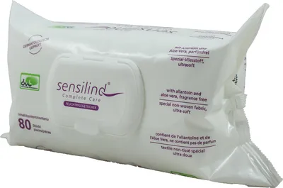 Produktbild von Sensilind Pflegetuch 08880050 wiederverschließbar 80 St./Pack.