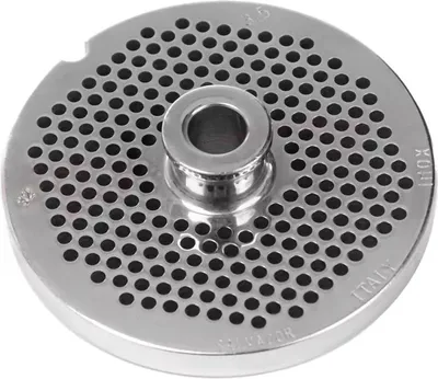 Zdjęcie produktu dla Sito tarcza do wilka do maszynki do mielenia mięsa stal nierdzewna Mega-M HR-32 średnica sita 100 mm średnica oczka 3,5 mm