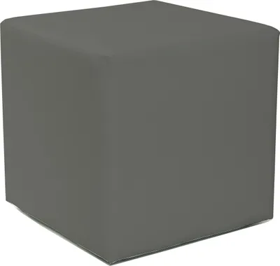 Produktbild von Design Sitzwürfel Kubus I Hocker Kunstleder modern 45x45x45 cm in Grau