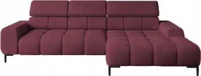 Produktbild von DomoHome Polster Eck-Couch L-Form Rechte Seite | 177x270 cm | Ecksofa mit Schlaffunktion Schlafsofa Bettfunktion Kleine 3 Sitzplätze Verstellbare Kopfstützen Verstellbarer Sitz | Burgunderrot