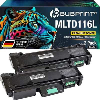 Produktbild von Bubprint 2 Tonerkartuschen kompatibel mit Samsung MLT-D116L Schwarz