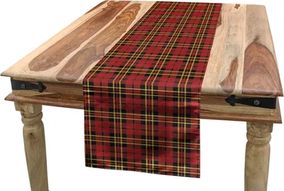 Zdjęcie produktu dla Bieżnik na stół Bieżnik 40 x 225 cm, Wzór w kratkę, 100% poliester, Można prać w pralce, Na stół jadalny