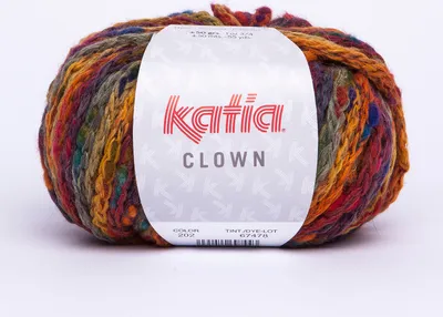 Produktbild von CLOWN von Katia - GELB/ORANGE/GRÜN (202), ca. 50m /50g