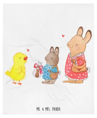 Produktbild von Mr. & Mrs. Panda Tagesdecke Ostern Geschenke - Weiß - Geschenk, Frühling, Küken, Ostergrüße, Sofadecke, Bettdecke, Hase, Decke, Osterhase, Sofaüberwurf, Kuscheldecke