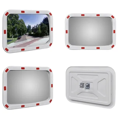 Obrázek produktu pro vidaXL Dopravní zrcadlo konvexní čtvercové 40×60 cm s odrazkami - Dopravní zrcadlo - Dopravní zrcadlo - Dopravní zrcadlo konvexní - Dopravní zrcadlo konvexní