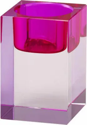 Immagine prodotto di Compagnia del regalo Portacandele Sari S, portacandele, lampada decorativa, vetro cristallo, rosa/rosa, H 7,7 cm, 1127503013