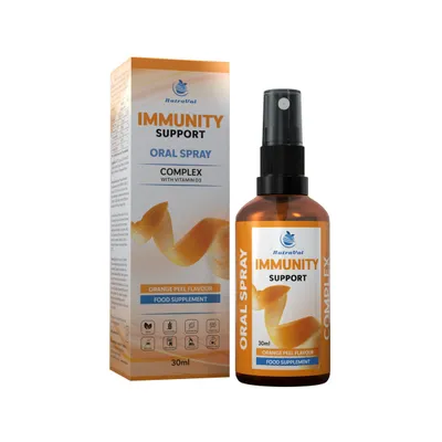 Produktbild von Pilz-Immun-Spray mit Vitamin D3 2000 I.E. – Chaga, Reishi, Shiitake, Cordyceps & Schwarzer Holunder – Immunsystem, Knochen & Muskeln – vegan – 30 ml
