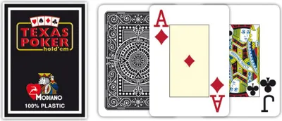 Produktbild von Modiano Texas Poker Kartenspiel 100% Plastik Schwarz