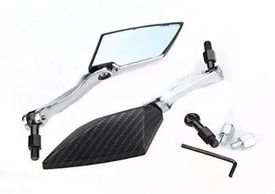 Productafbeelding van Spiegels voor motorfietsen, geschikt voor achteruitzicht, compatibel met Yamaha, Honda, Suzuki en Kawasaki – carbon