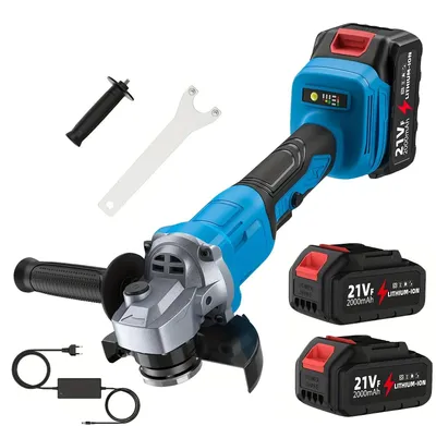 Zdjęcie produktu dla Szlifierka kątowa 125 mm – bezprzewodowa – silnik bezszczotkowy – 3 prędkości – akumulator 18 V – w zestawie 2 akumulatory