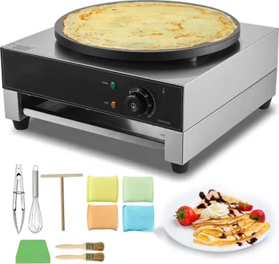 Image de Crêpière électrique - Crêpière commerciale 1700W - tête unique 40cm - pour la restauration et la boulangerie