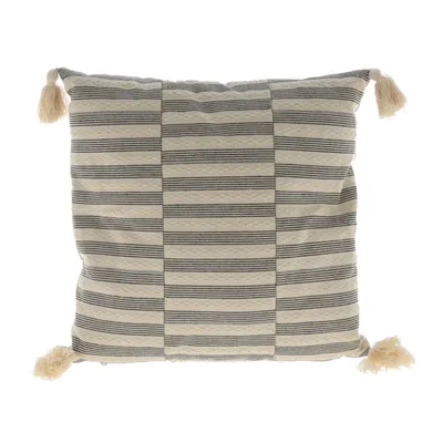 Imagen del producto de H&S: Cojines decorativos de algodón, poliéster y viscosa, color beige/negro, 45 cm x 45 cm