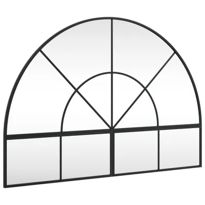 Zdjęcie produktu dla vidaXL Lustro ścienne czarne 100x70 cm Krzywe żelazko