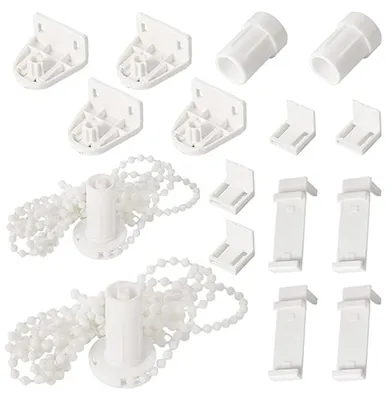 Reparatieset für Rollos 2 Stück 17 mm PVC weiß
