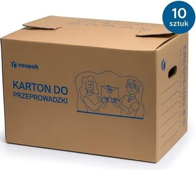 Zdjęcie produktu dla Mocny karton do przeprowadzki 570x380x390mm(zew) Z Uchwytem 10 sztuk