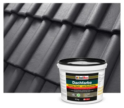 Isolbau Dachfarbe Anthrazit 12 kg Sockelfarbe Dachlack Fassadenfarbe wasserdicht