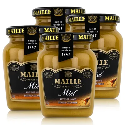 Produktbild von Maille Dijon-Senf mit Honig 200ml fein würzig cremig klassisch (4er Pack)