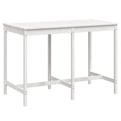 Obrázok produktu pre Záhradný stolík biely 159,5x82,5x110 cm borovicový masív