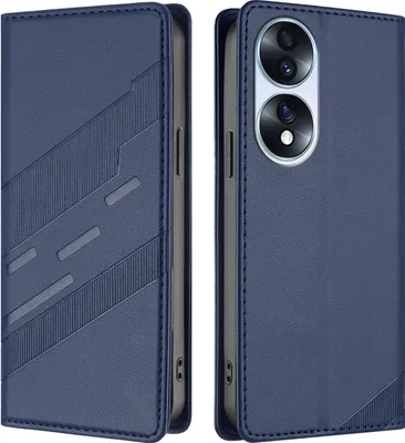 Obrázek produktu pro Pouzdro pro Honor 70,Polyuretankožené peněženkové pouzdro s přihrádkou na karty a funkcí stojánku Blau