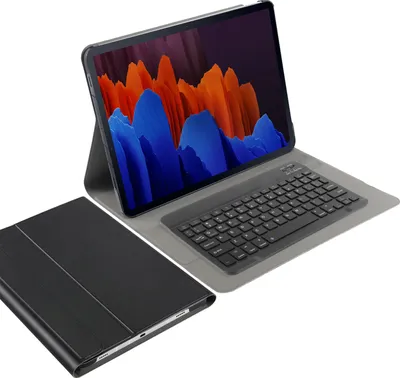 Image de Cazy Housse pour Tablette avec Clavier compatible avec Samsung Galaxy Tab S7 FE / Tab S7 Plus - Étui Clavier Bluetooth QWERTY - Noir