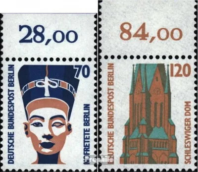 Produktbild von Briefmarken Berlin (West) 1988 Mi 814-815 Oberrandstück (kompl.Ausg.) gestempelt Sehenswürdigkeiten