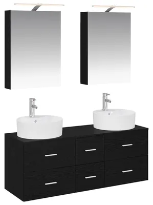 Imagen del producto de vidaXL Juego de muebles de baño, 5 piezas, roble