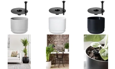 Produktbild von orthex Blumentopf PAULINA, Durchmesser: 140 mm, schwarz