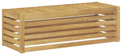 Obrázok produktu pre Vonkajšia stolička – lavica, biela, 115 x 43 x 37 cm, masívne drevo z akácie