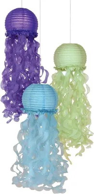 Produktbild von Seemeermin-Lampion-Set aus Glas - 3 Stück - Wandlampe