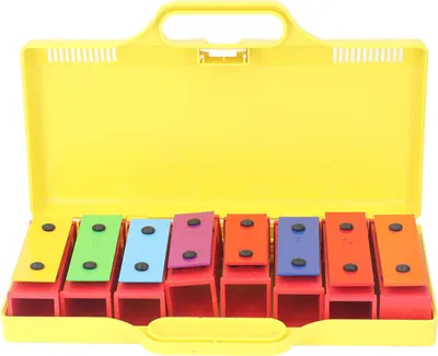 Produktbild von Bunte Resonatorglocken mit 8 Noten und abnehmbaren Platten aus Kunststoff, Schlaginstrument, Musikspielzeug für Kinder und Erwachsene
