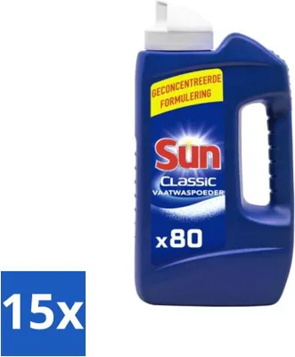 Produktbild von Sun Geschirrspülpulver Normal 1,39 kg 80 Spülgänge - Vorteilspack - 15 Stücke