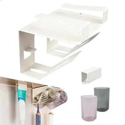Productafbeelding van Wandmontage Tandenborstelhouder met Organizer