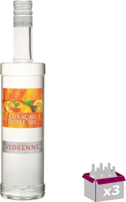 Produktbild von Lot de 3 Vedrenne - Liqueur curaçao triple sec 35° - 70cL