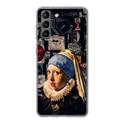 Produktbild von MuchoWow® Handyhülle Schutzhülle Hülle für Samsung Galaxy S21 Das Mädchen mit dem Perlenohrring - Tätowierung - Vermeer Silikon Softcase Handy Hülle - Softcase