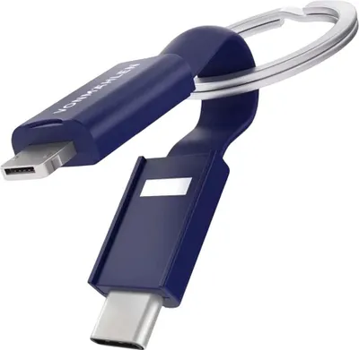Zdjęcie produktu dla VONMAHLEN, kabel 5 w 1 USB-A/Micro-USB-C Lightning, niebieski