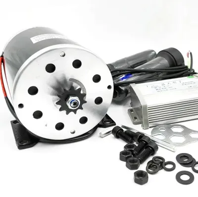 Zdjęcie produktu dla Elektromotor do gokarta - silnik prądu stałego szczotkowy - 36V, 1000W - 3000 obr./min - napęd łańcuchowy 25H-11T - - 36V, 1000W
