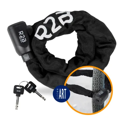 Productafbeelding van R2B ART 2 Fietsslot - Kettingslot 100 cm - 9 mm - 2 Sleutels