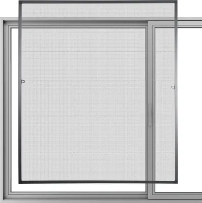 Produktbild von Fliegengitter Fenster 150x130 cm - Insektenschutz Aluminium mit Rahmen - Mückenschutzgitter zum Zuschneiden - Moskitonetz Fenster mit Montageset
