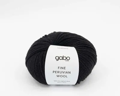 Obrázek produktu pro GABO WOOL 100 % peruánská vlna z horských oblastí, měkká a odolná, černá