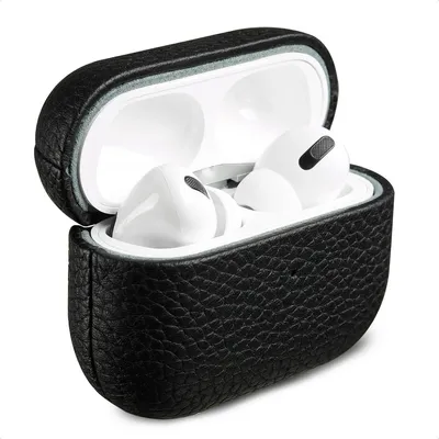 Produktbild von Accezz Echtes Leder Case AirPods Pro 2 - Schwartz