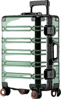 Produktbild von Rollgepäck, 20-Zoll-Handgepäck, langlebige Aluminium-Magnesium-Legierung, Dunkelgrün, 20 Zoll