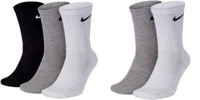 Produktbild von 5 Paar Nike Socken Herren Damen Nike Uni Season 2021/22 Sport Socks - Farbe: weiß grau schwarz - Größe: 46-50